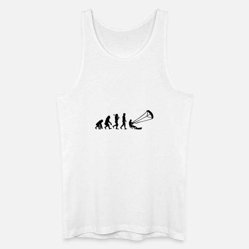 Kitesurfen Evolution - Männer Bio Tank Top - Weiß
