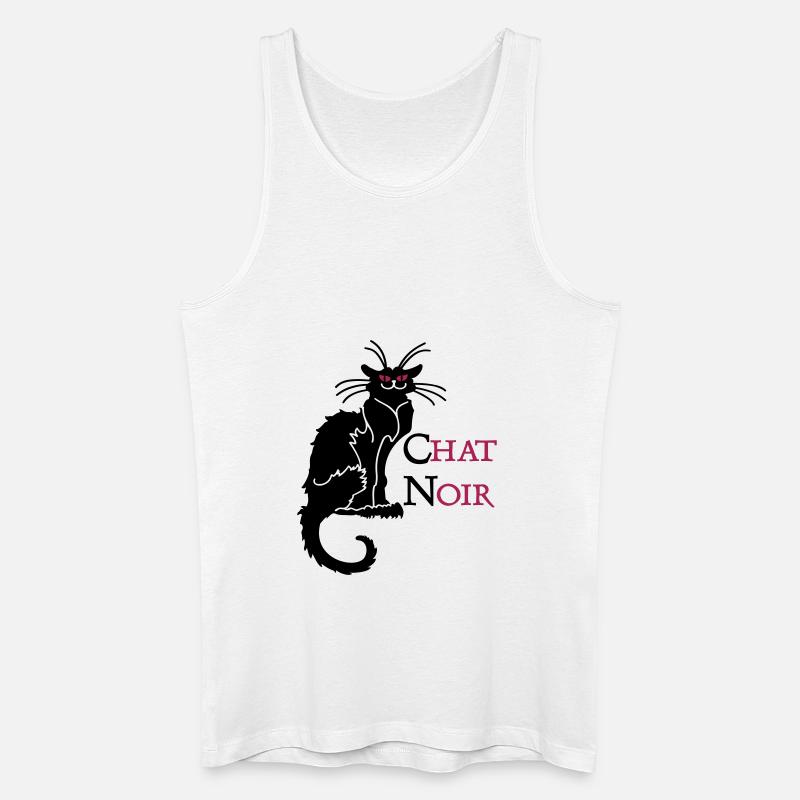 chat noir 'n (text, 2c) - Männer Bio Tank Top - Weiß