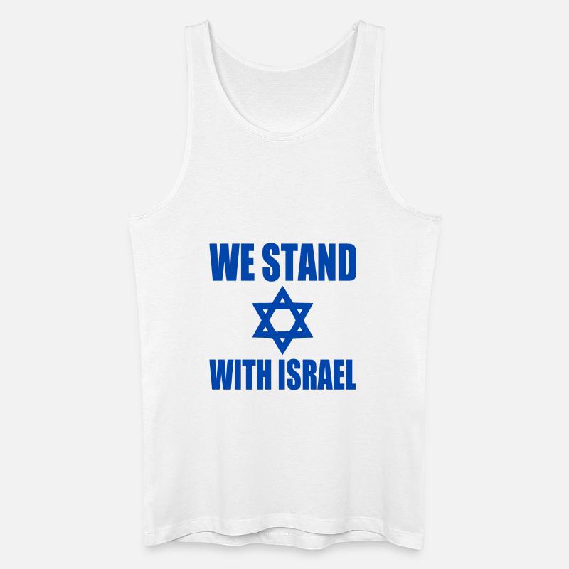 We stand with israel - Männer Bio Tank Top - Weiß