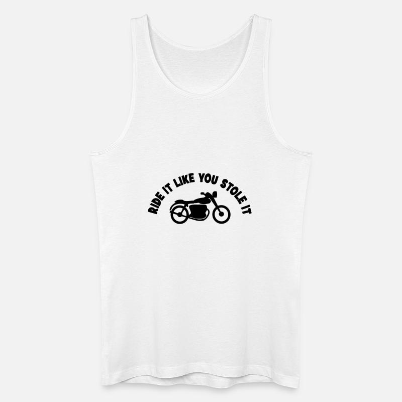 Motorrad - Männer Bio Tank Top - Weiß