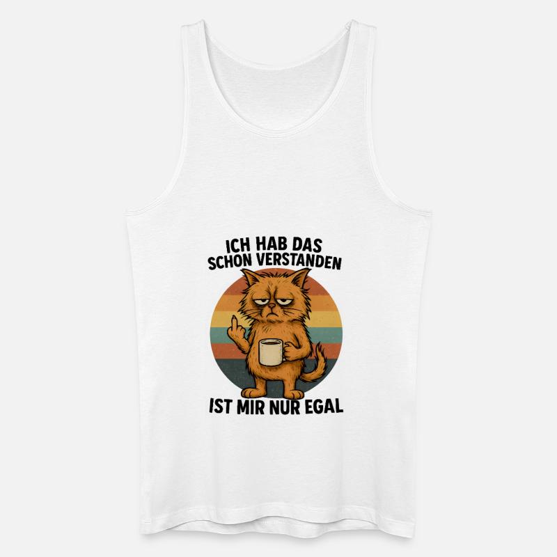 Ist mir egal Mittelfinger Statement - Männer Bio Tank Top - Weiß