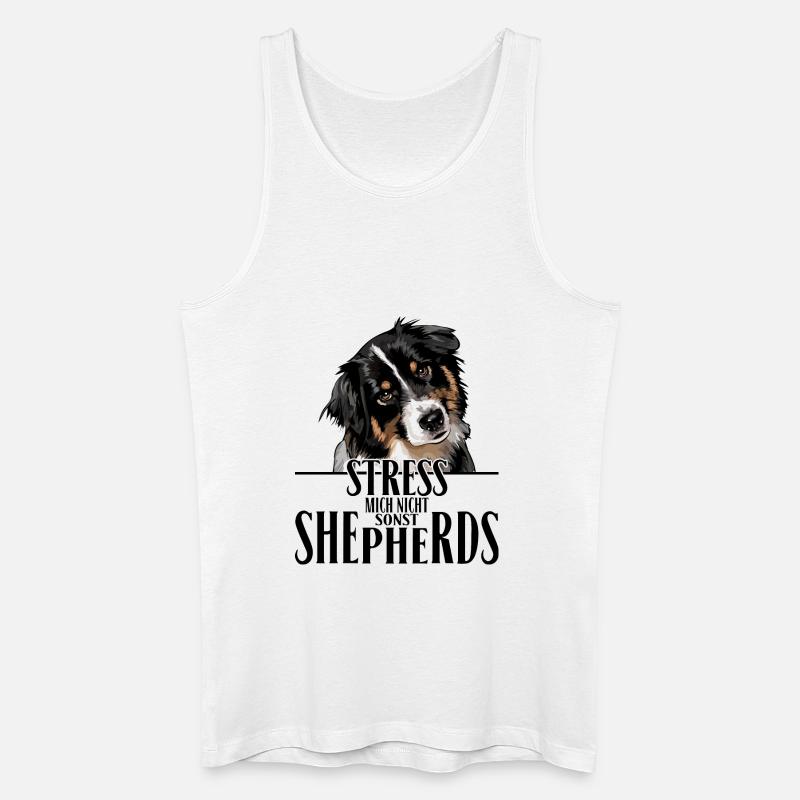 AUSTRALIAN SHEPHERD Spruch Wilsigns Aussie - Männer Bio Tank Top - Weiß