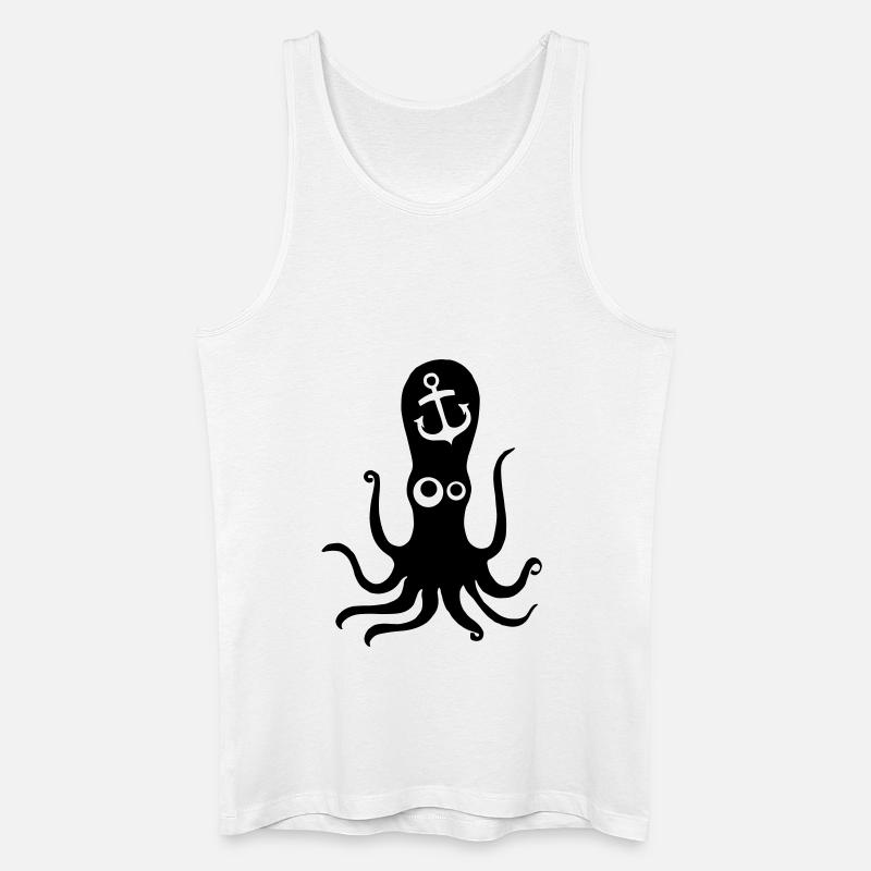 Anker mit Nautilus - Männer Bio Tank Top - Weiß