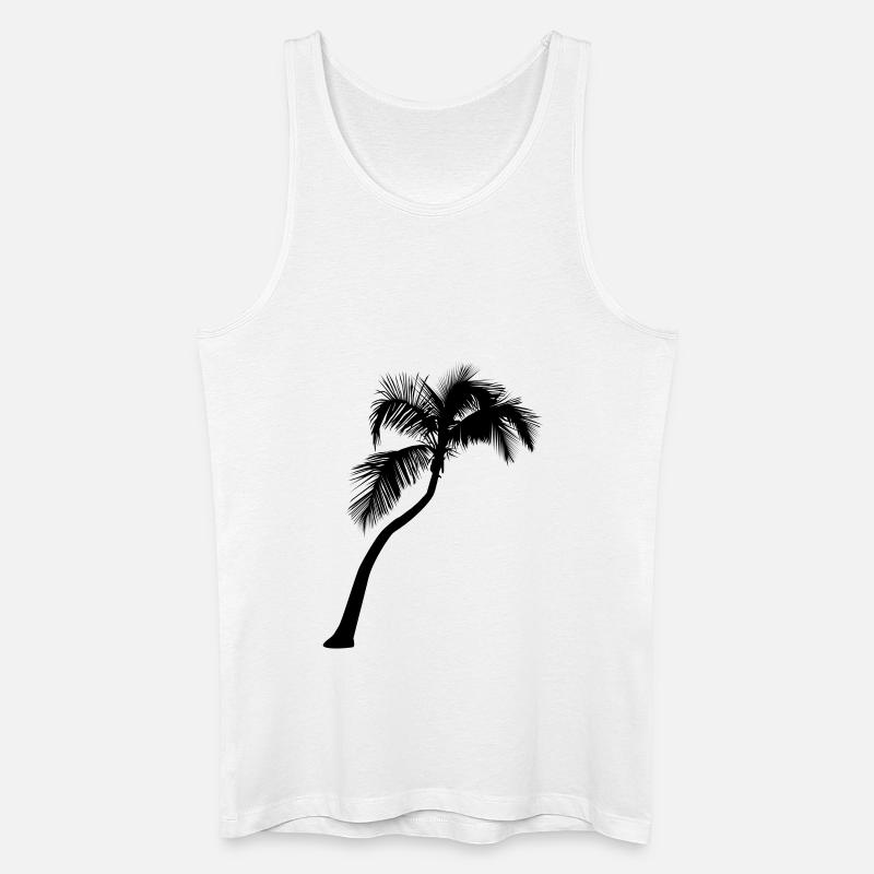 Palme - Männer Bio Tank Top - Weiß