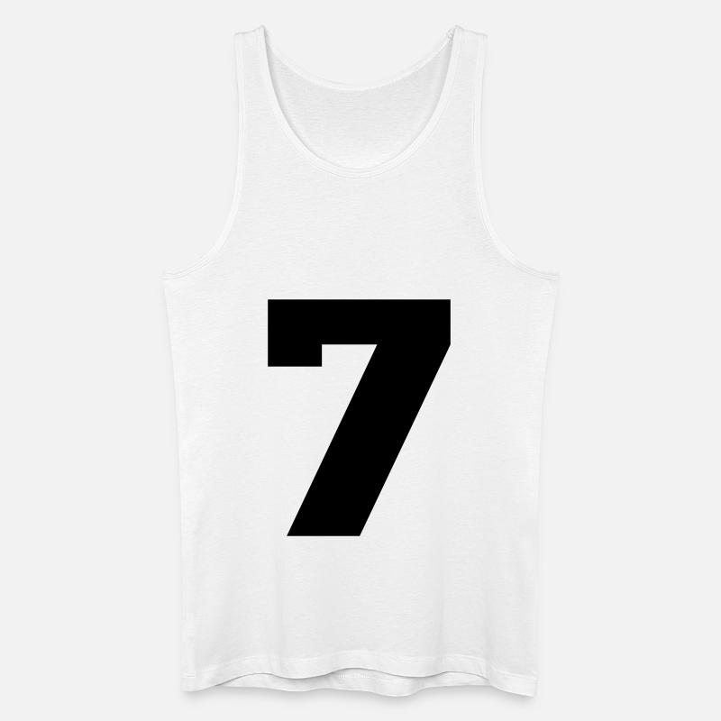 7.7 - Männer Bio Tank Top - Weiß