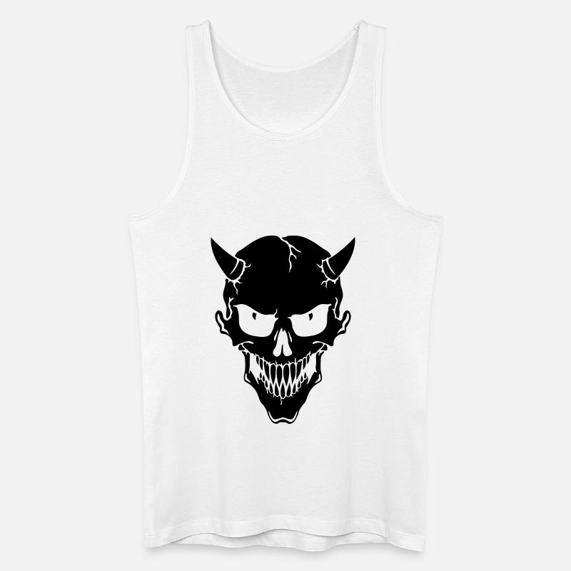 Devil - Männer Bio Tank Top - Weiß
