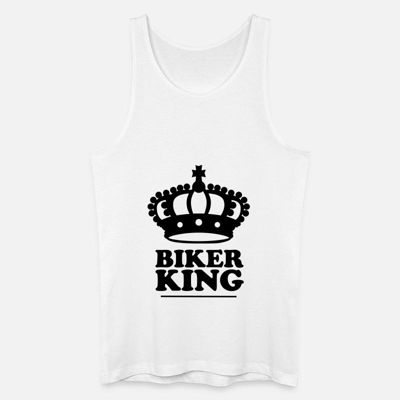 biker king - Männer Bio Tank Top - Weiß