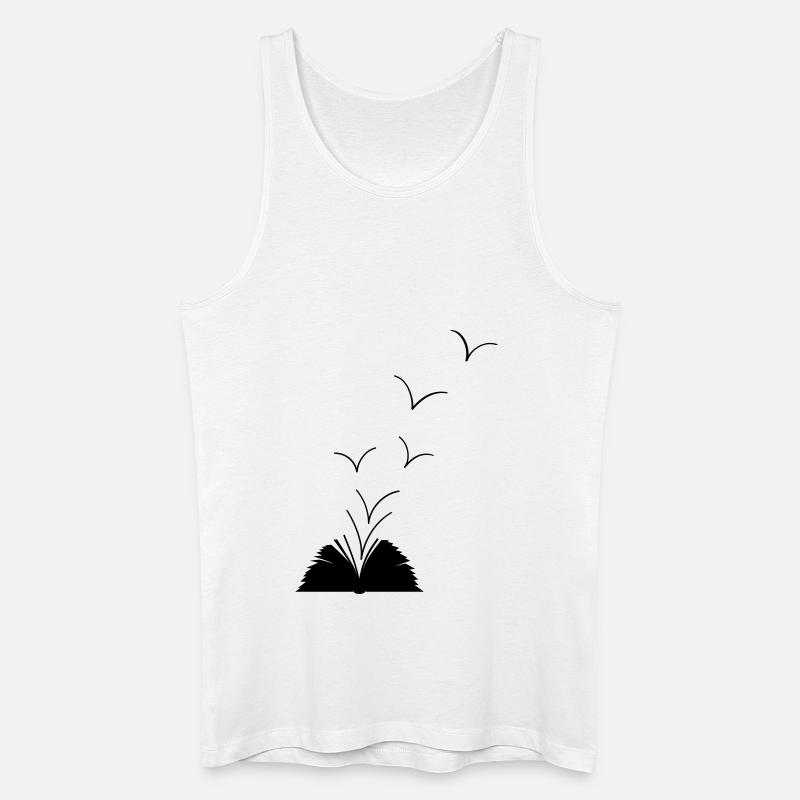 Offenes Buch - Männer Bio Tank Top - Weiß