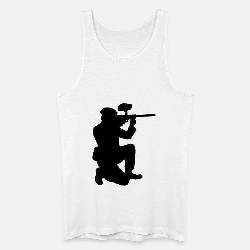 paintball - Männer Bio Tank Top - Weiß