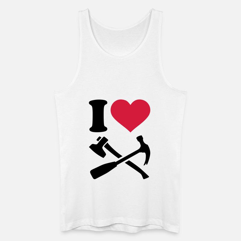 Werkzeug - Männer Bio Tank Top - Weiß