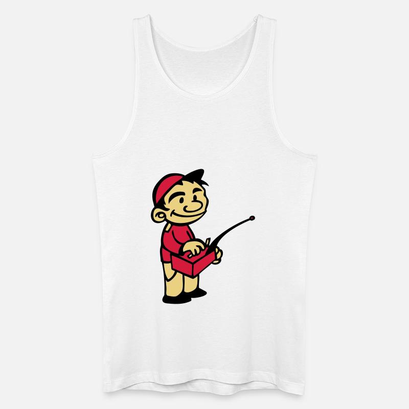 modell Kind mit Modellfunksteuerung - Männer Bio Tank Top - Weiß