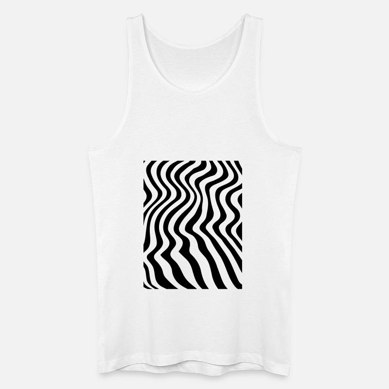 Databending Lines - Männer Bio Tank Top - Weiß