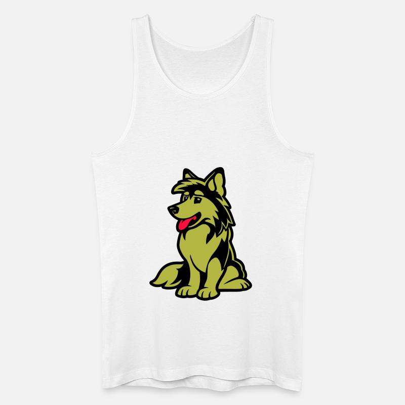 dog comic hund - Männer Bio Tank Top - Weiß