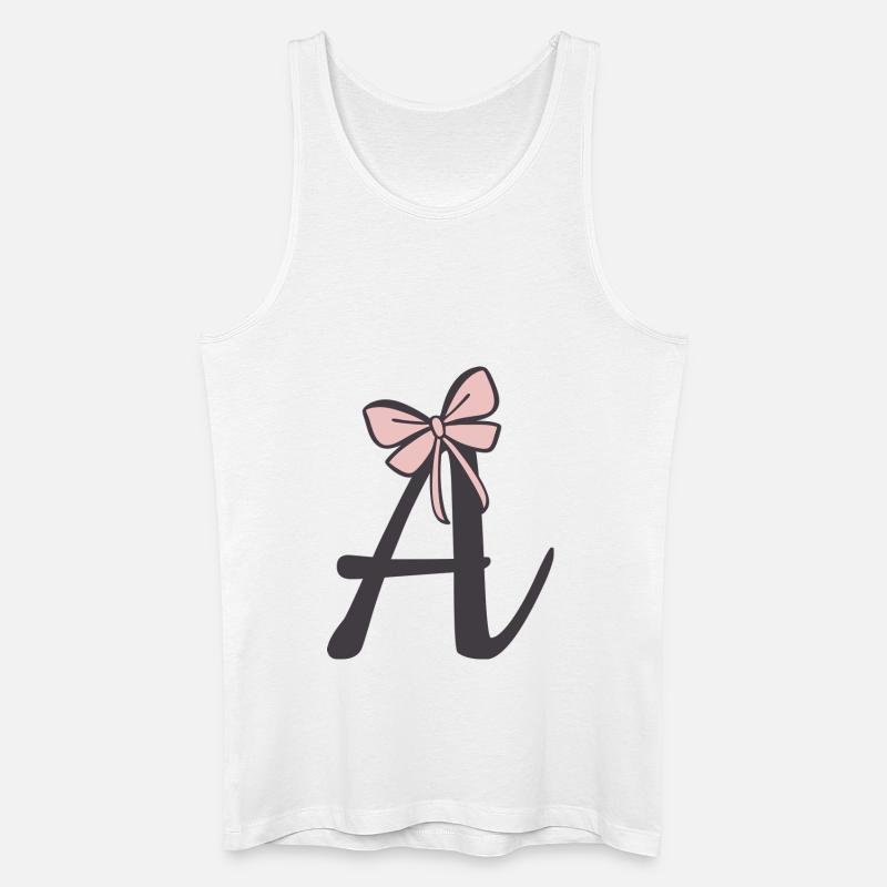 Anfangsbuchstabe A Schleifchen - Männer Bio Tank Top - Weiß