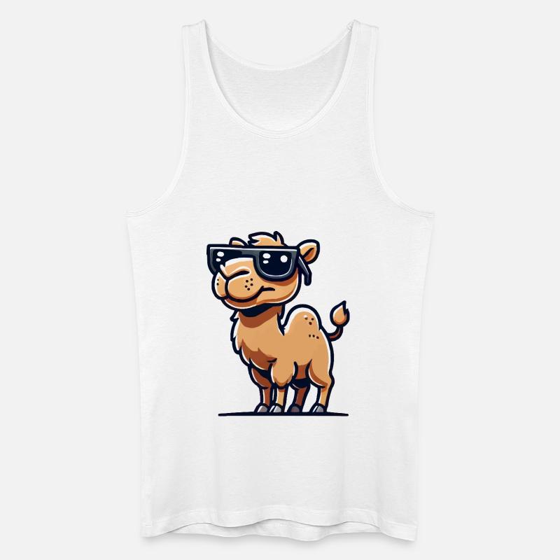 kamel comic sonnenbrille - Männer Bio Tank Top - Weiß