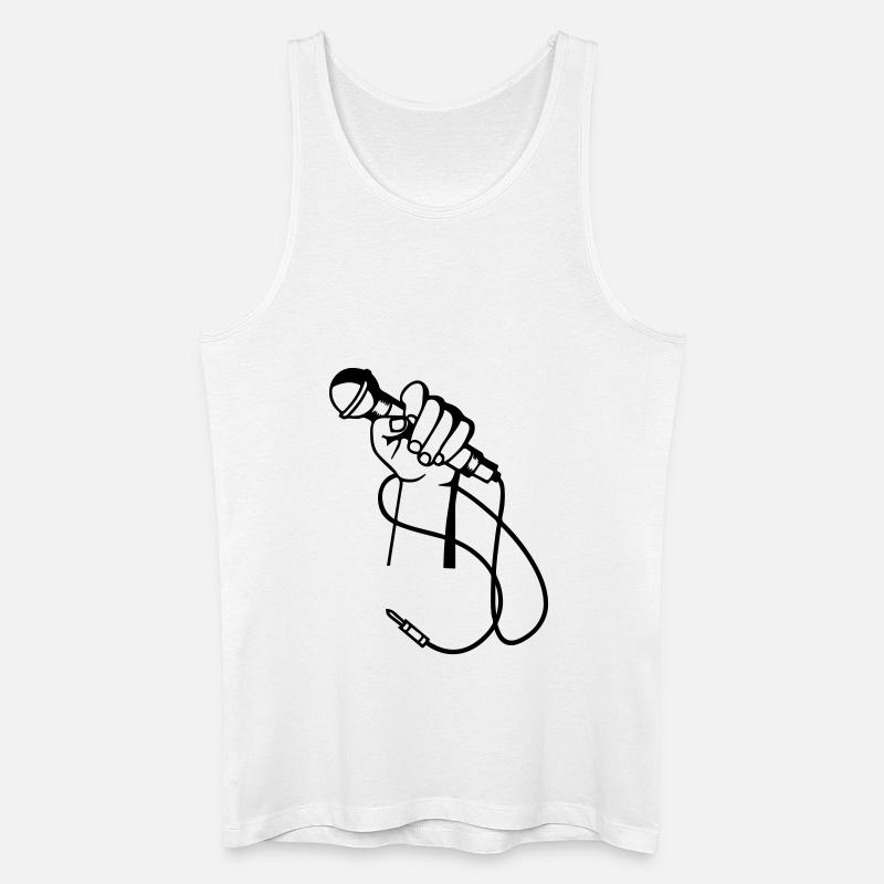 Micro Hand - Männer Bio Tank Top - Weiß