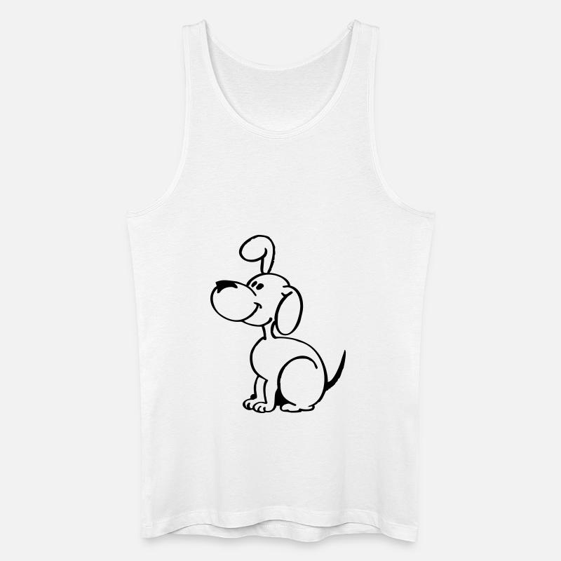 Hündchen - Männer Bio Tank Top - Weiß