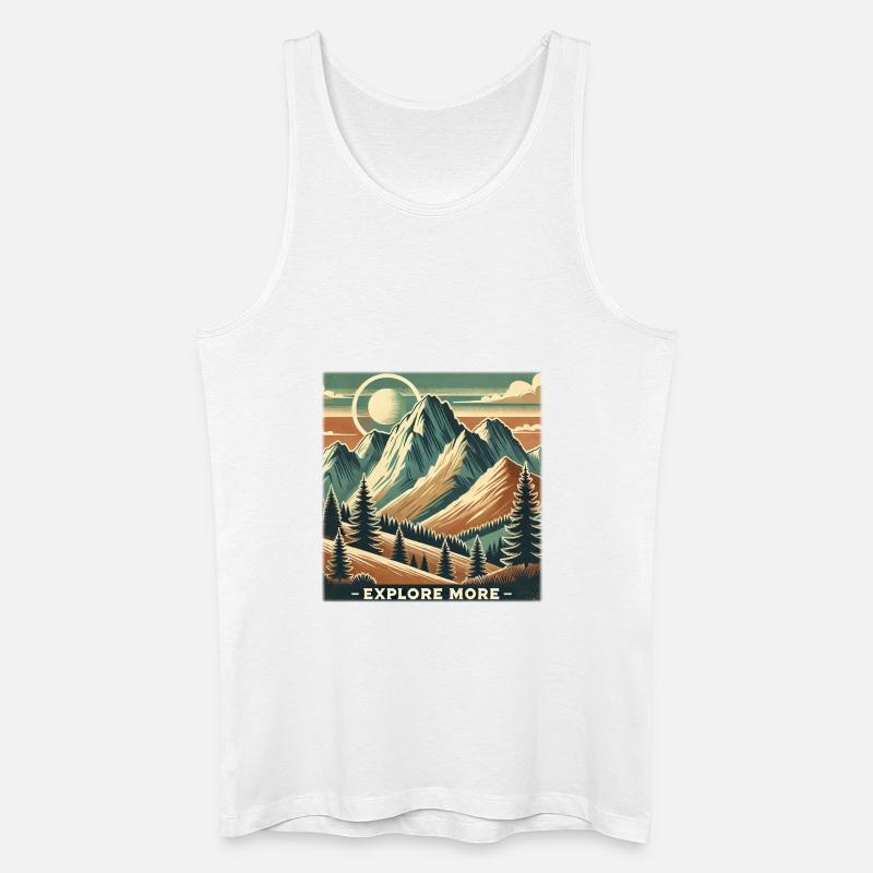 Explore more - Männer Bio Tank Top - Weiß