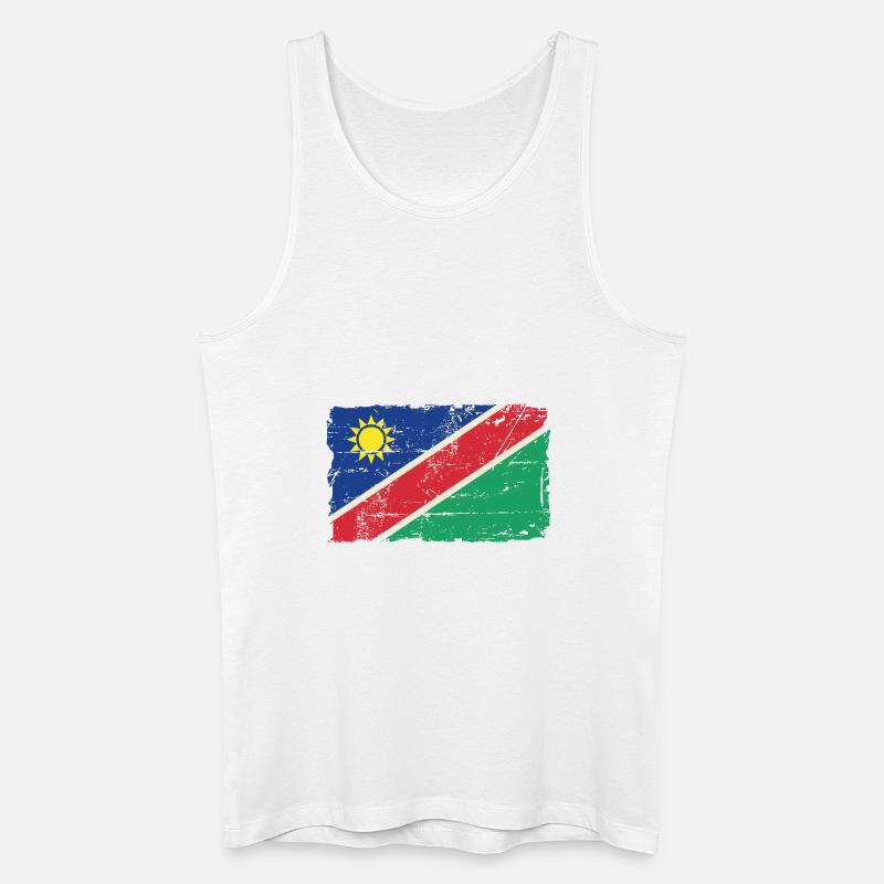 Namibia Flag - Männer Bio Tank Top - Weiß