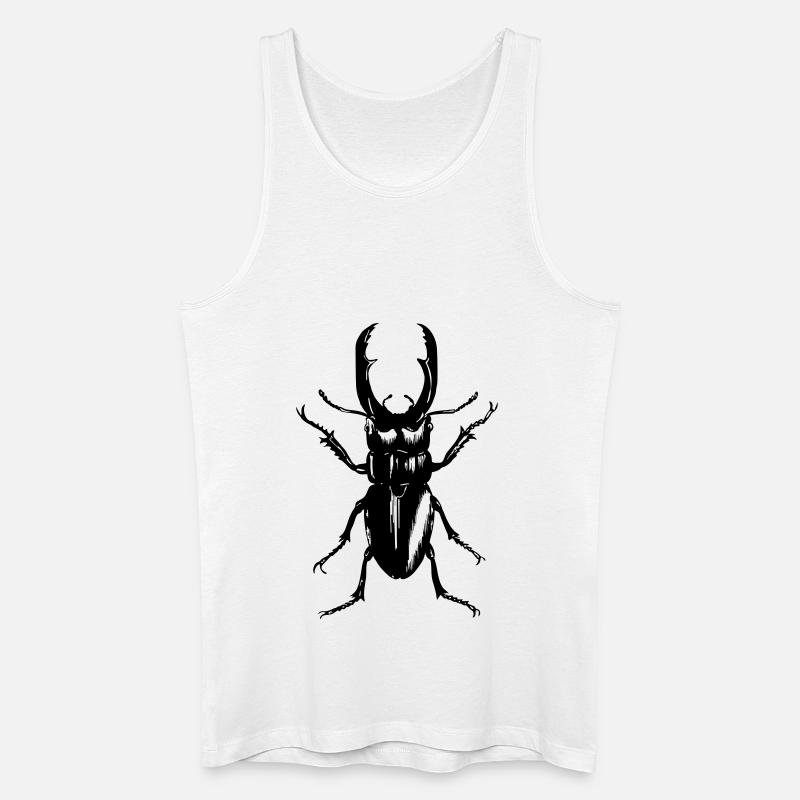Hirschkaefer - Männer Bio Tank Top - Weiß