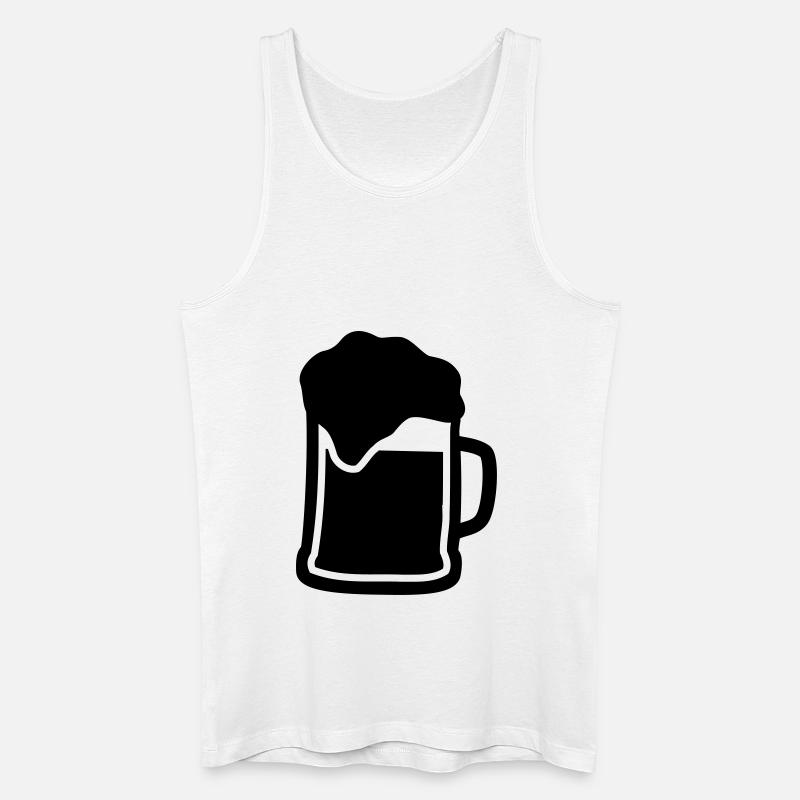 Bier - Männer Bio Tank Top - Weiß