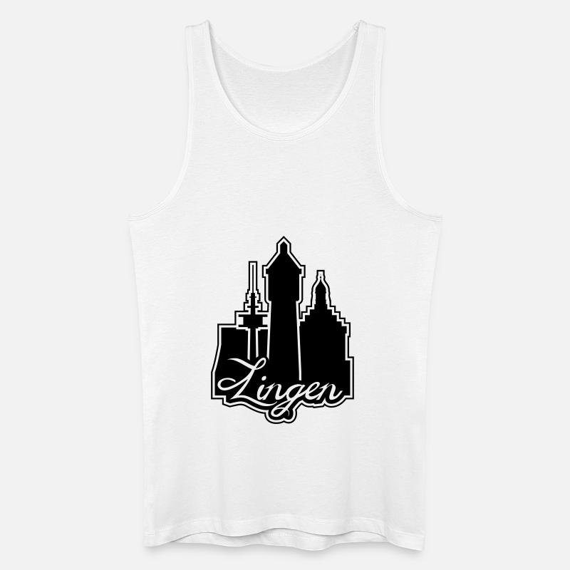 Lingener Emblem - Männer Bio Tank Top - Weiß