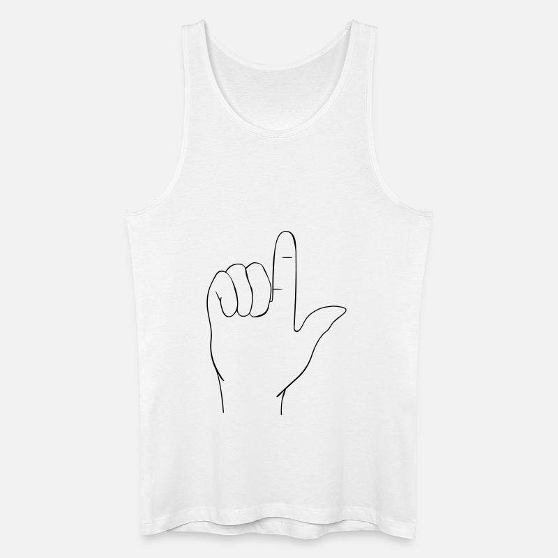 Handzeichen - Männer Bio Tank Top - Weiß