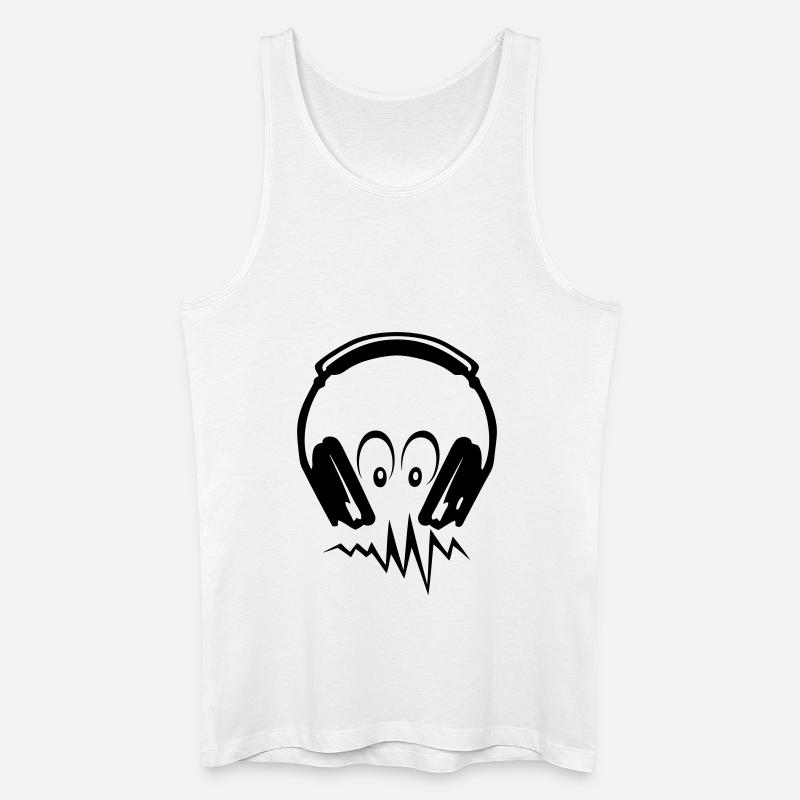 Equalizer Audio-Musik-Kopfhörer DJ zik79 - Männer Bio Tank Top - Weiß