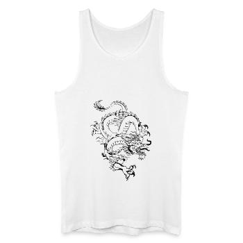 Chinese dragon by dk - Débardeur bio Homme - blanc - Devant