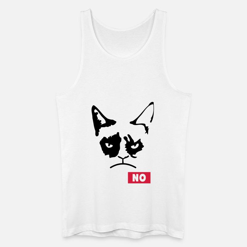Grumpy Cat - Männer Bio Tank Top - Weiß