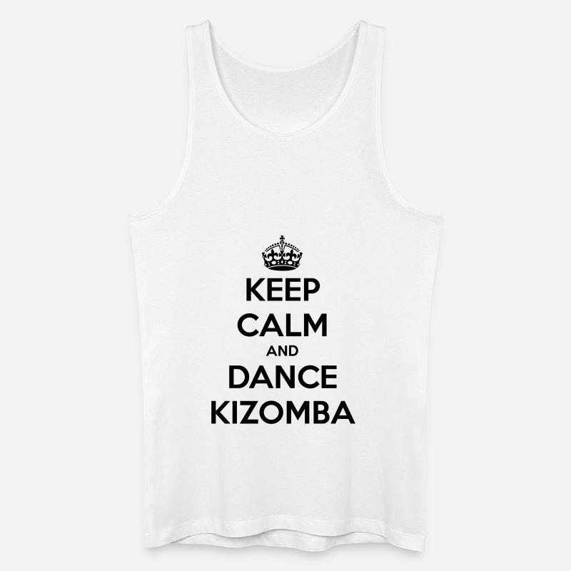 Keep calm and dance Kizomba - Männer Bio Tank Top - Weiß