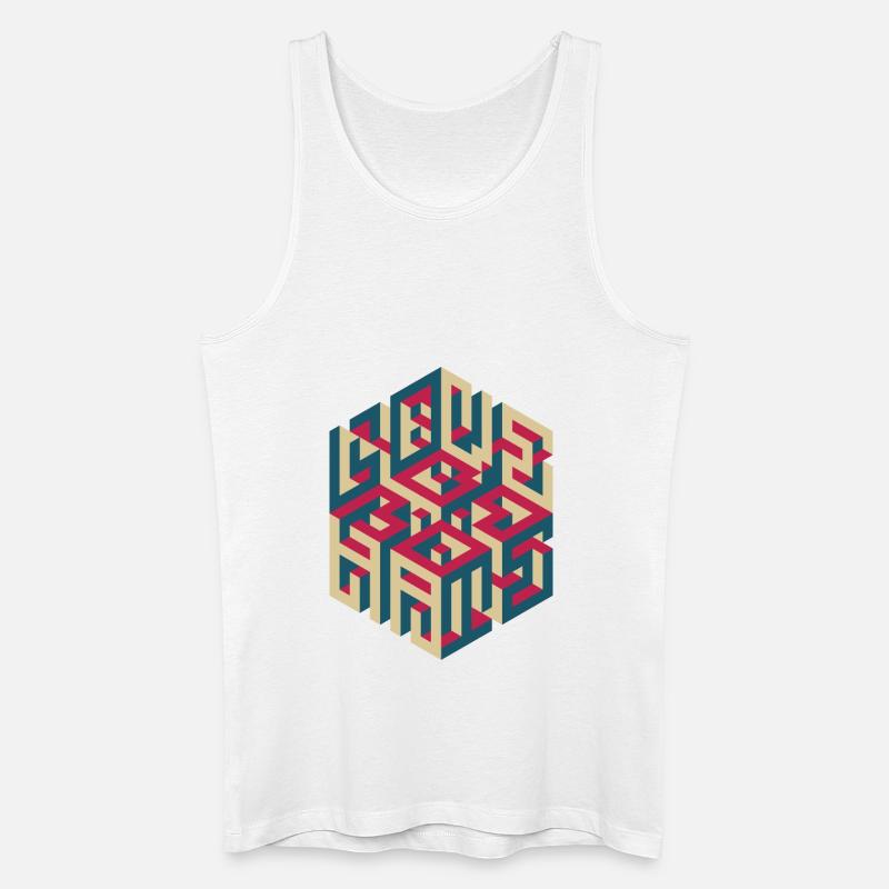 LOVE/HATE - Männer Bio Tank Top - Weiß