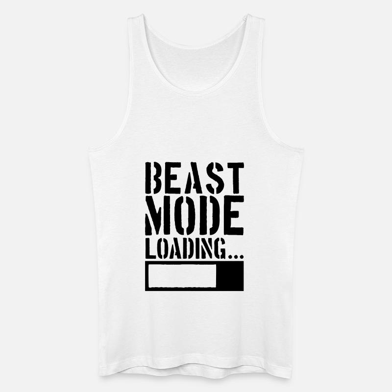 Caution Beast Mode Loading - Men’s Organic Tank Top - white