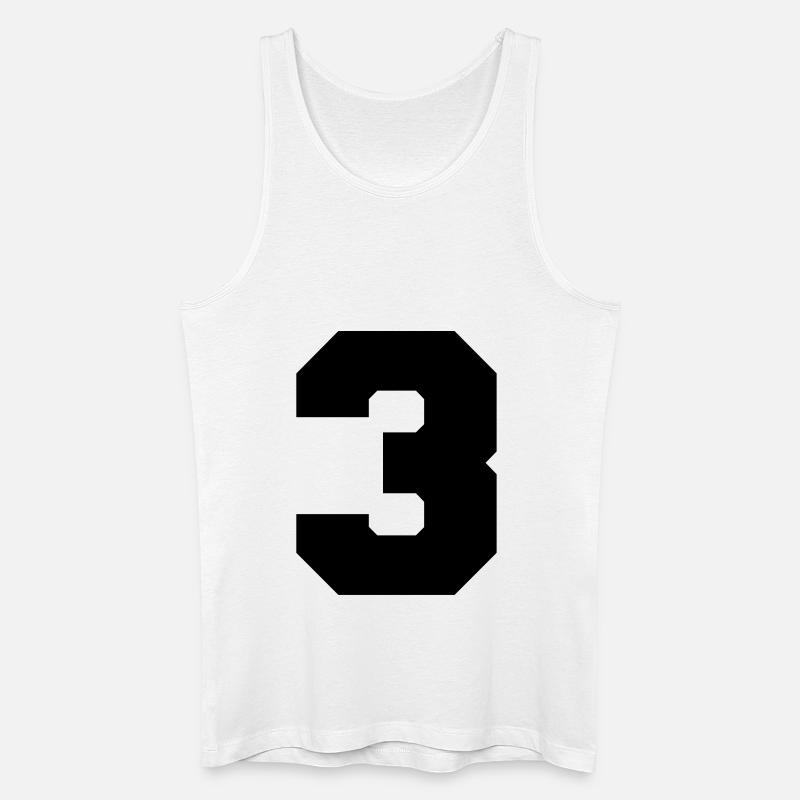 3 - Männer Bio Tank Top - Weiß