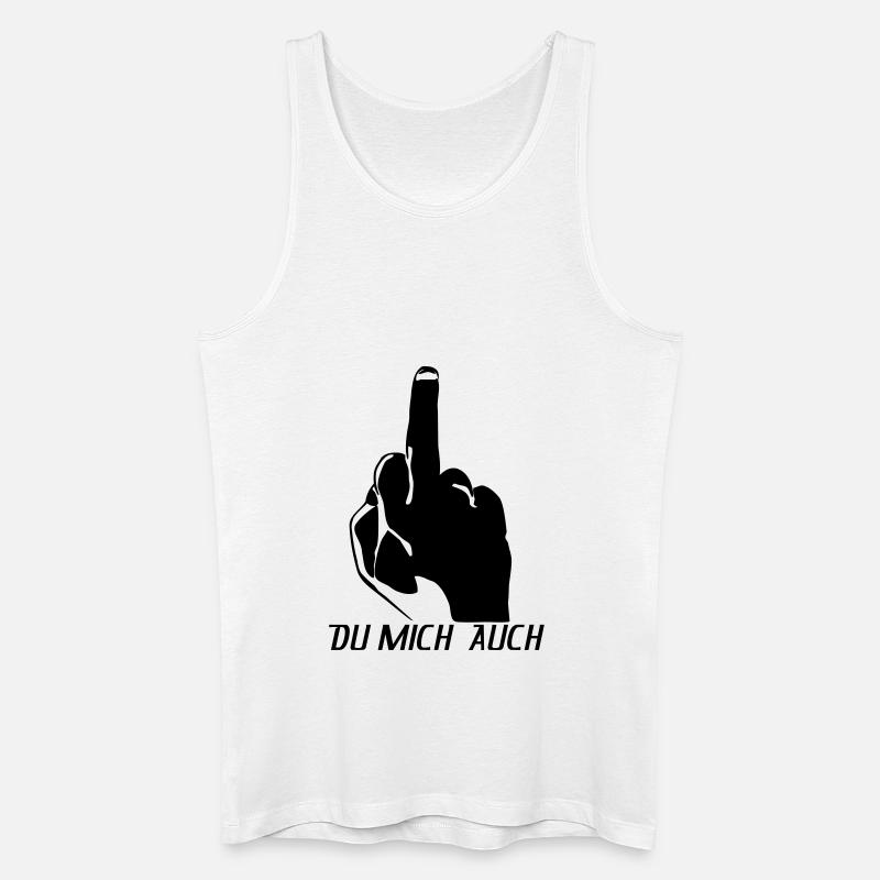 Stinkefinger - Männer Bio Tank Top - Weiß