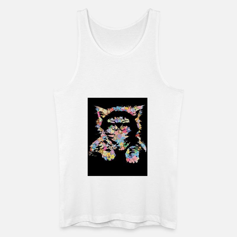 Katze - Männer Bio Tank Top - Weiß