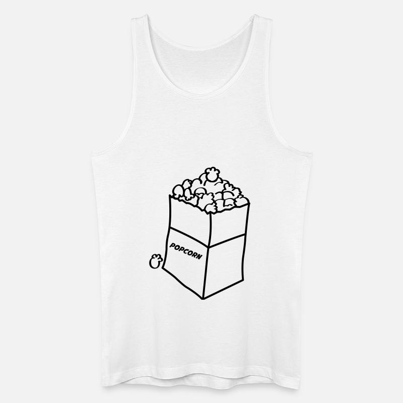popcorn 01 - Männer Bio Tank Top - Weiß