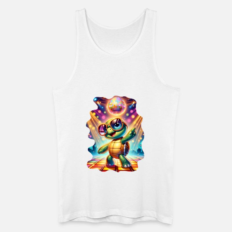 Party-Schildkröte - Männer Bio Tank Top - Weiß