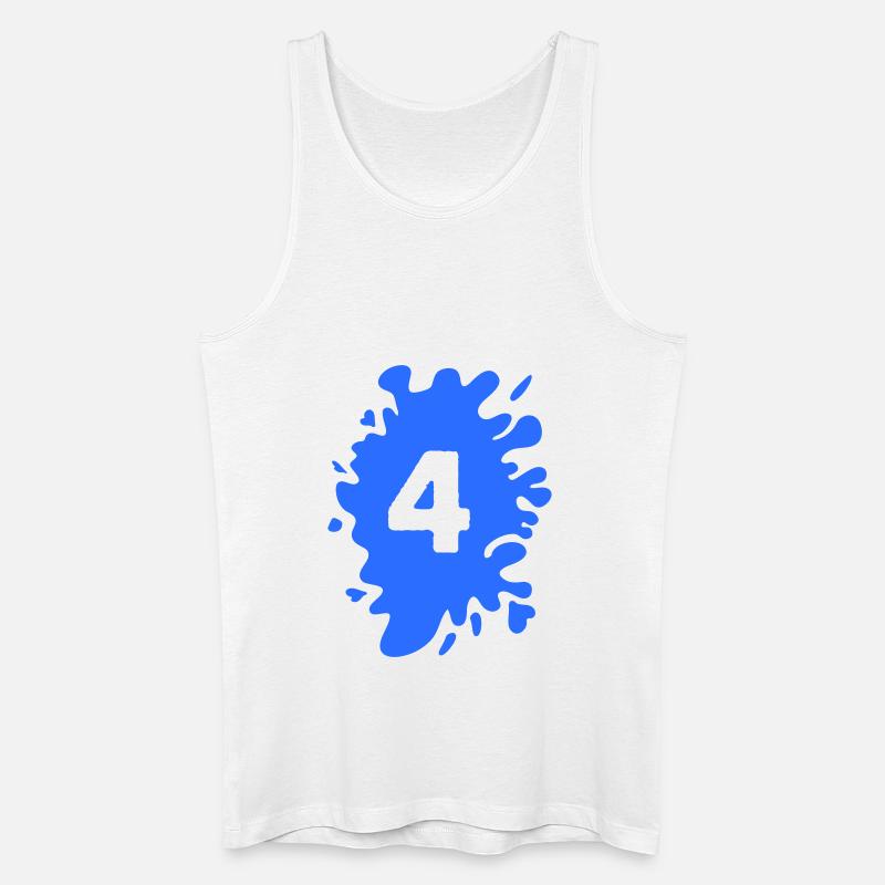 Klecks 4 - Männer Bio Tank Top - Weiß
