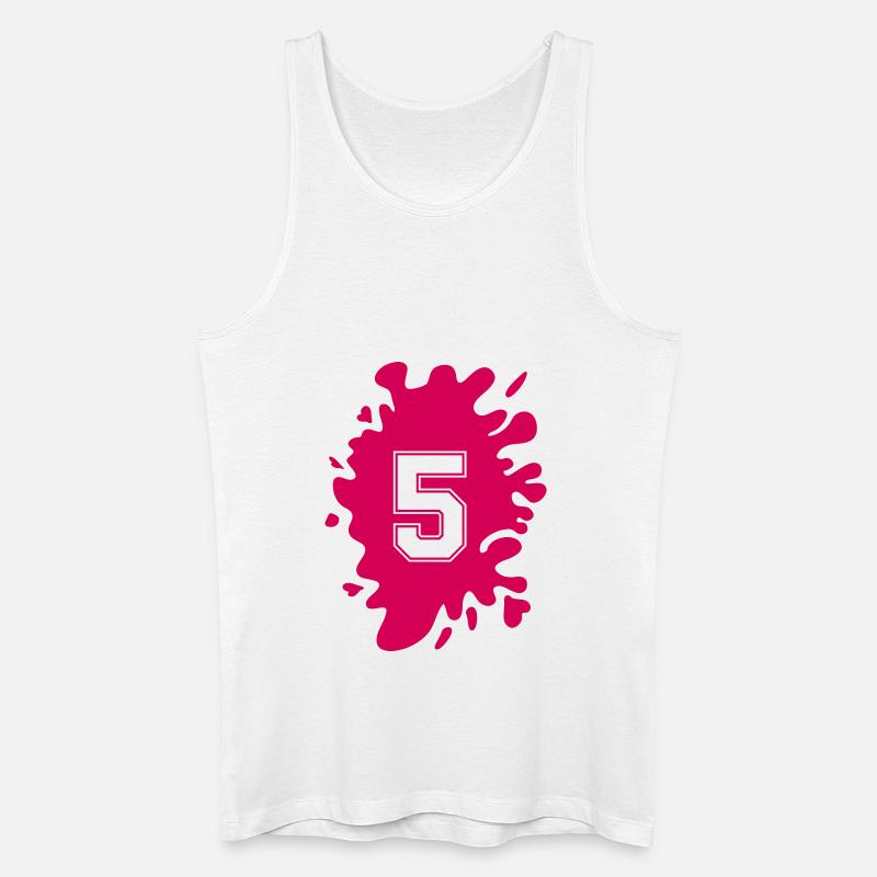 Klecks 5 - Männer Bio Tank Top - Weiß
