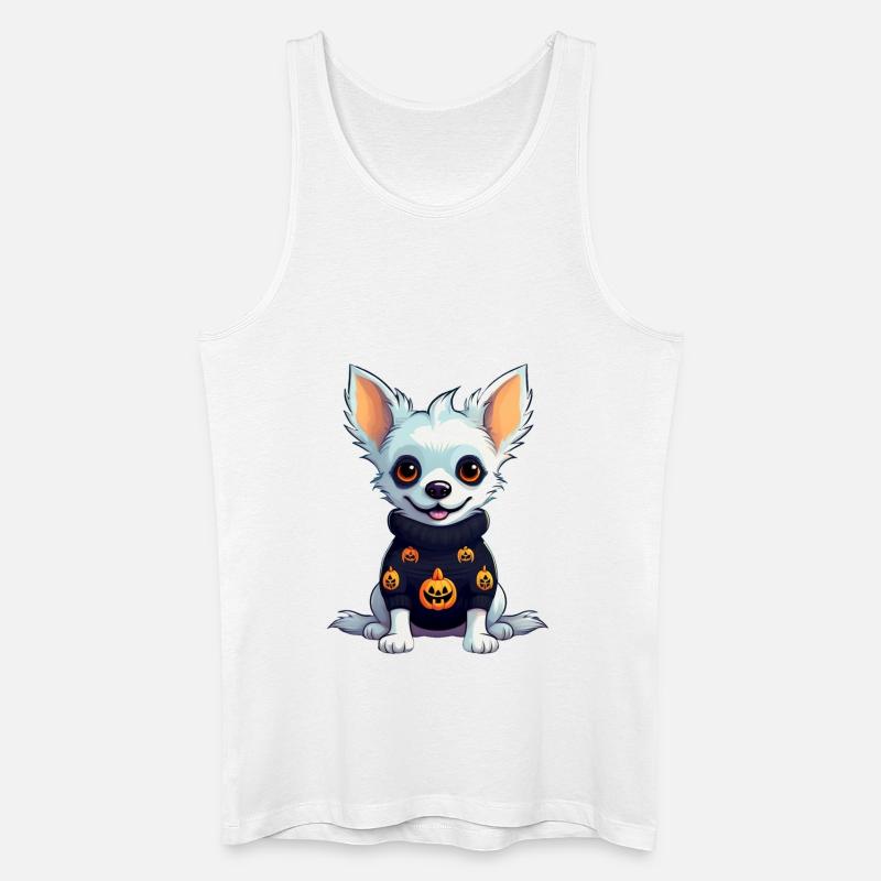 Chihuahua Hallooween Pullover - Männer Bio Tank Top - Weiß