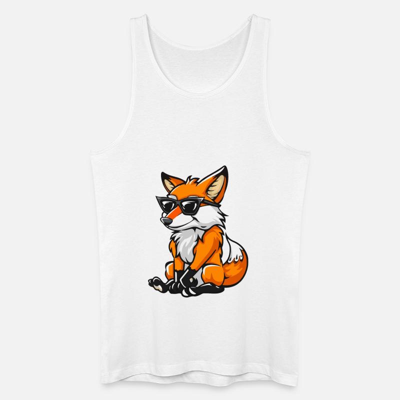 Fuchs Comic - Männer Bio Tank Top - Weiß