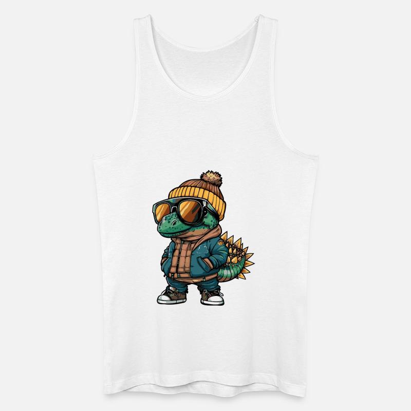 Dinosaurier stegosaurus Cool Comic - Männer Bio Tank Top - Weiß