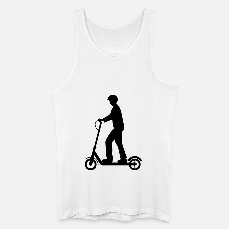 E Scooter Elektro - Männer Bio Tank Top - Weiß