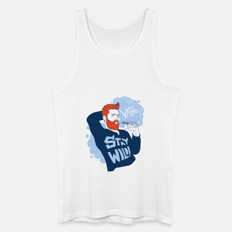 Vaperguy mit wildem Lifestyle - Männer Bio Tank Top - Weiß