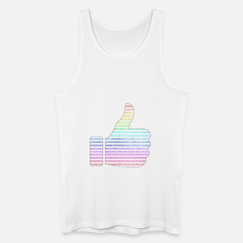 main comme arc-en-ciel binaire - Débardeur bio Homme - blanc
