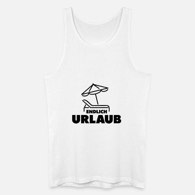 Endlich Urlaub - Männer Bio Tank Top - Weiß