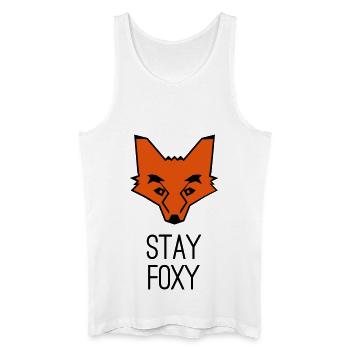 Fuchs stay foxy fox - Männer Bio Tank Top - Weiß - Vorne