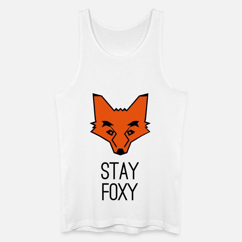 Fuchs stay foxy fox - Männer Bio Tank Top - Weiß