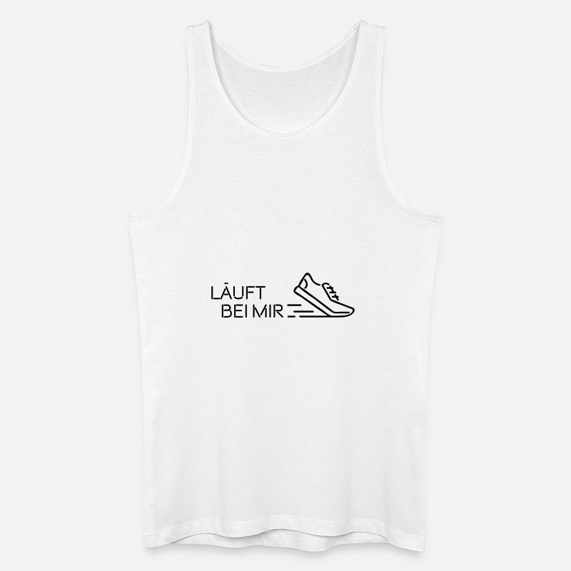 Läuft bei mir - Männer Bio Tank Top - Weiß